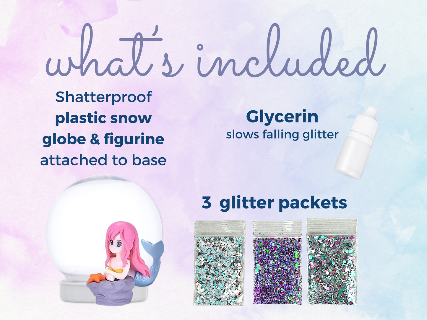 Whimsical Mermaid with Rock Snow Globe Kit