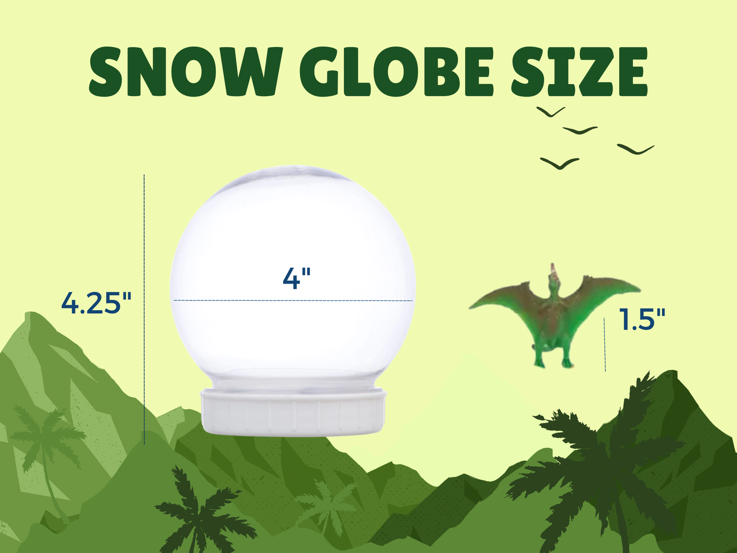 Flying Pteranodon Dinosaur Snow Globe Kit