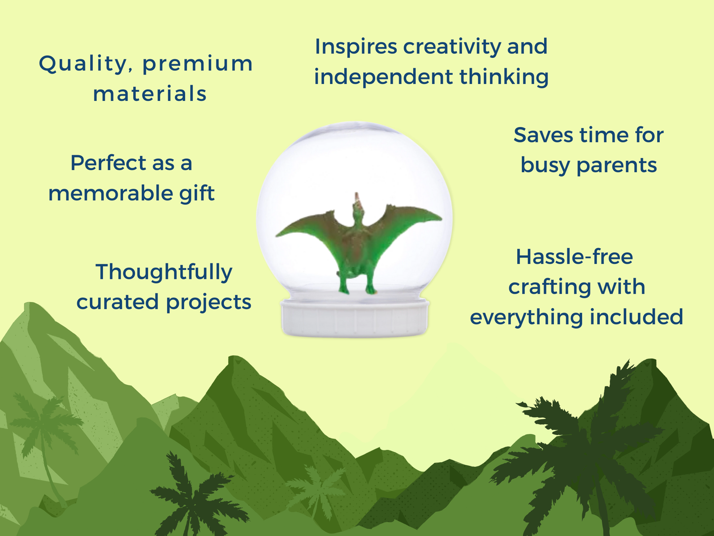 Flying Pteranodon Dinosaur Snow Globe Kit