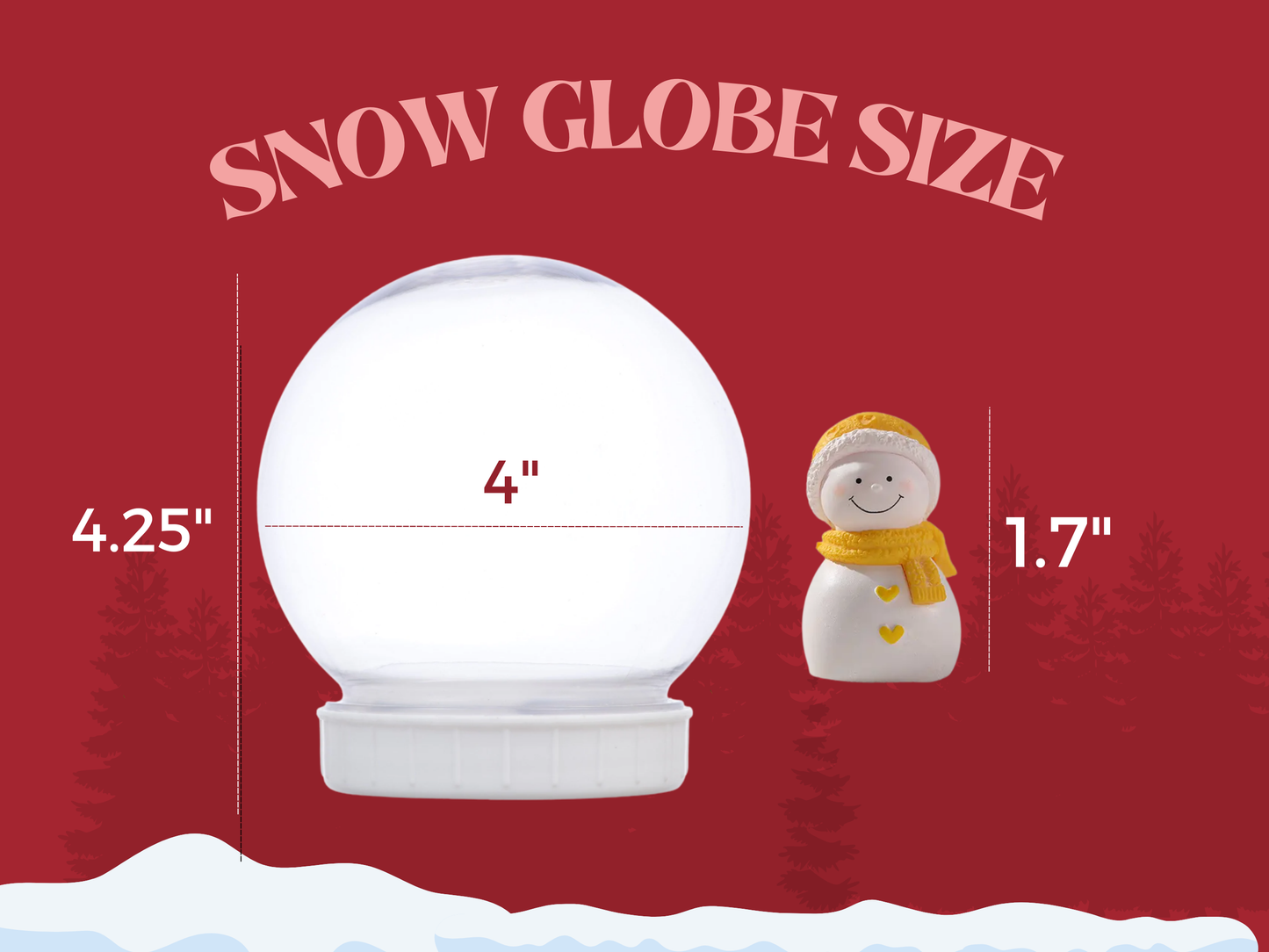Cheerful Snowman with Yellow Hat & Scarf Snow Globe Kit