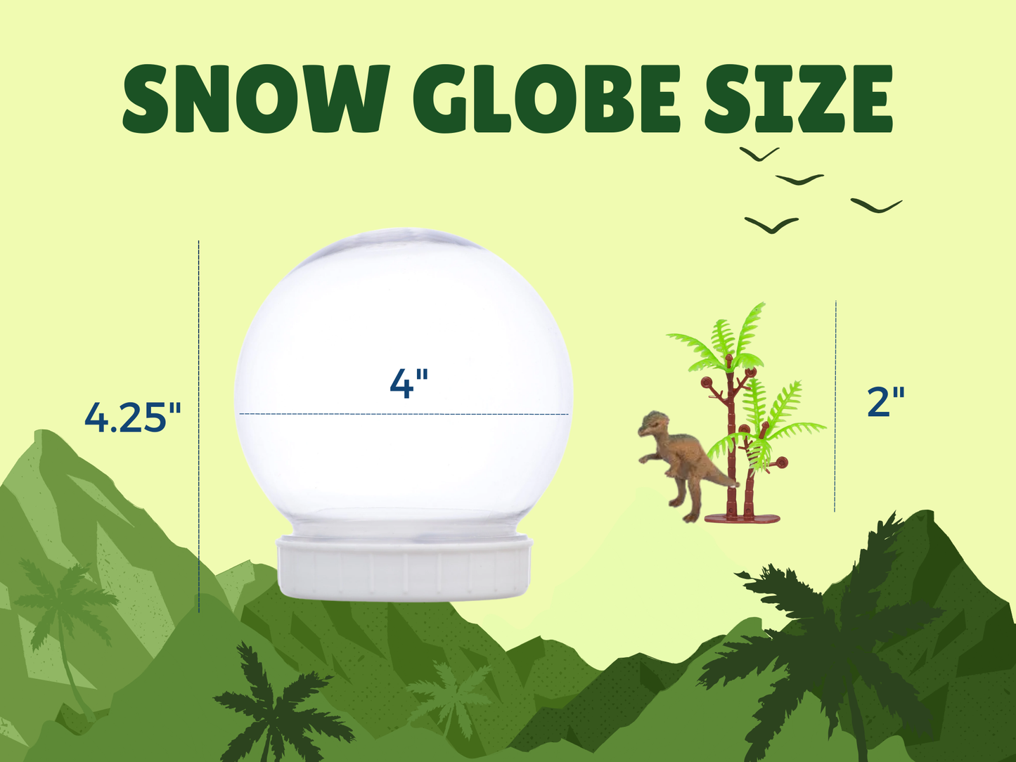 Bold Pachycephalosaurus Dinosaur Snow Globe Kit