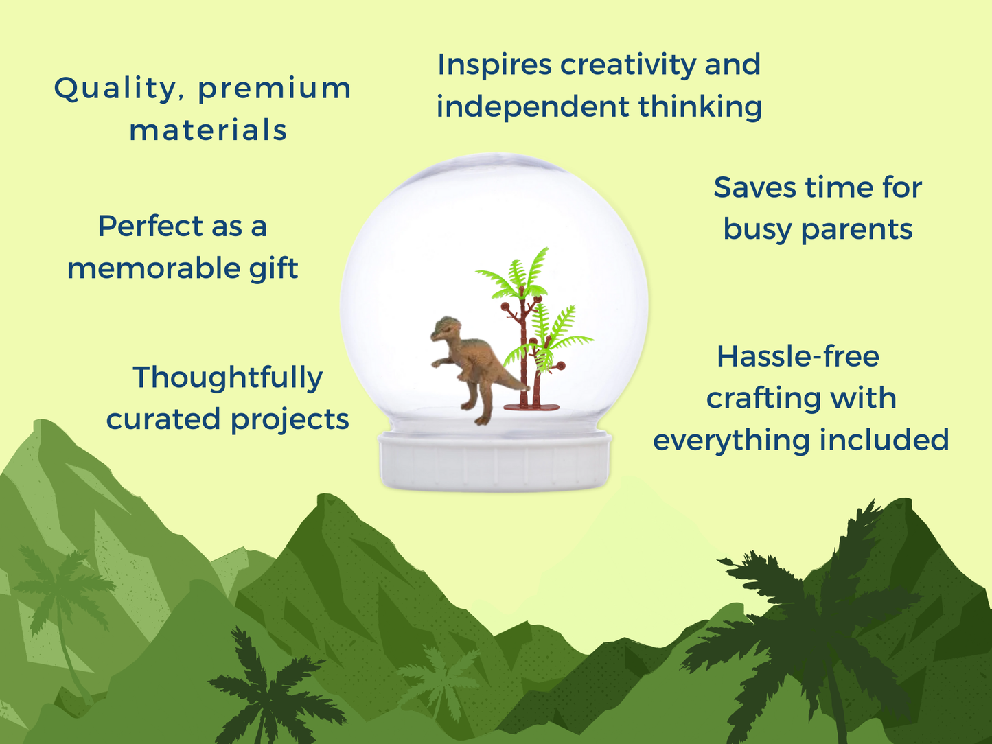 Bold Pachycephalosaurus Dinosaur Snow Globe Kit