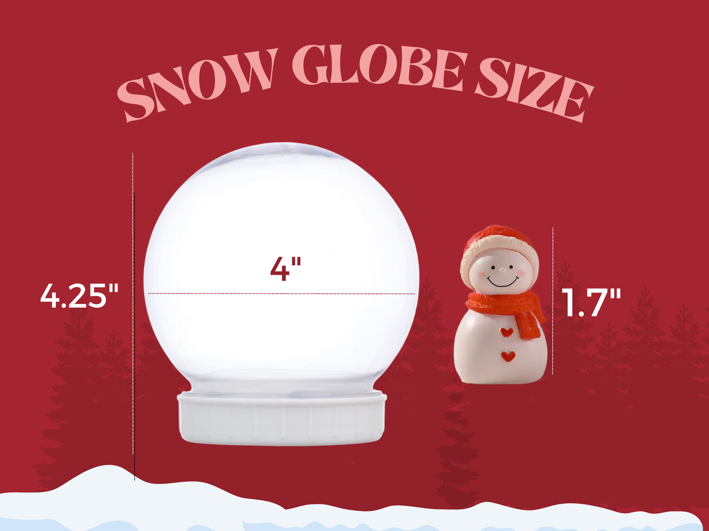 Jolly Snowman with Red Hat & Scarf Snow Globe Kit