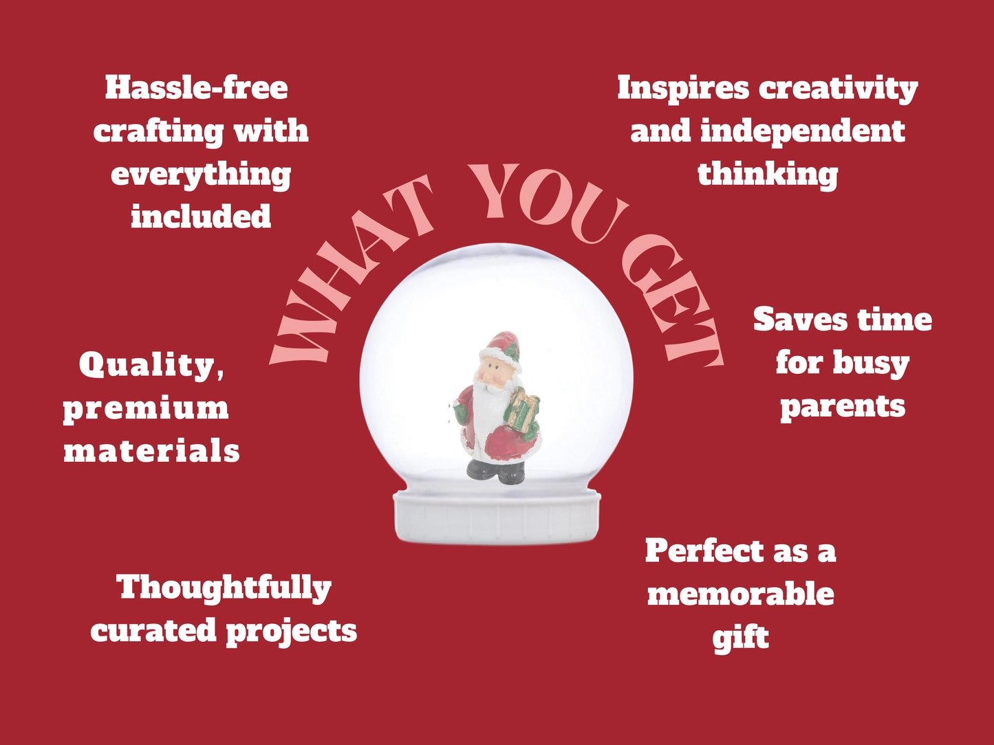Jolly Santa with Present Snow Globe Kit