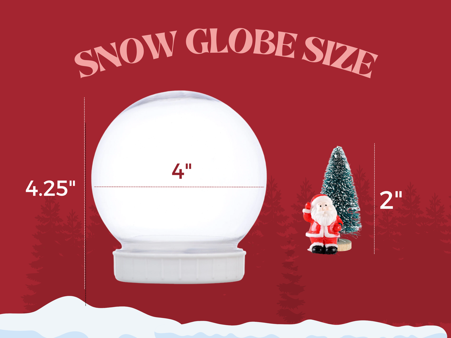 Classic Santa with Tree Snow Globe Kit