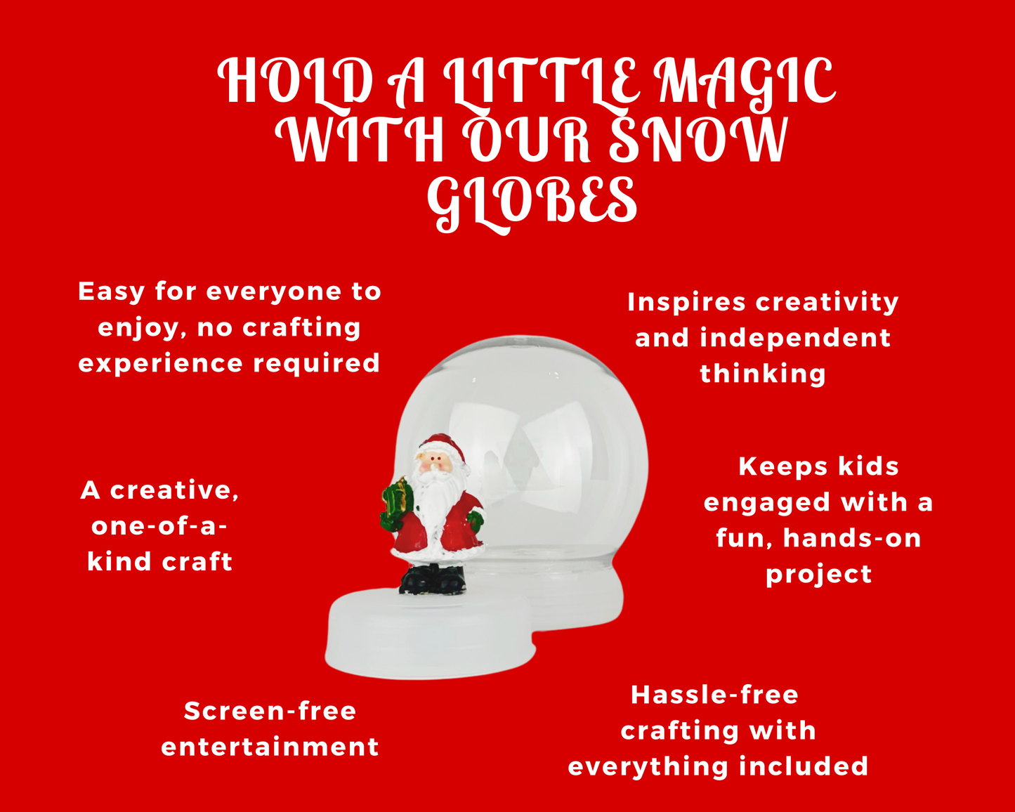Santa DIY Shatterproof Snow Globe Craft Kit
