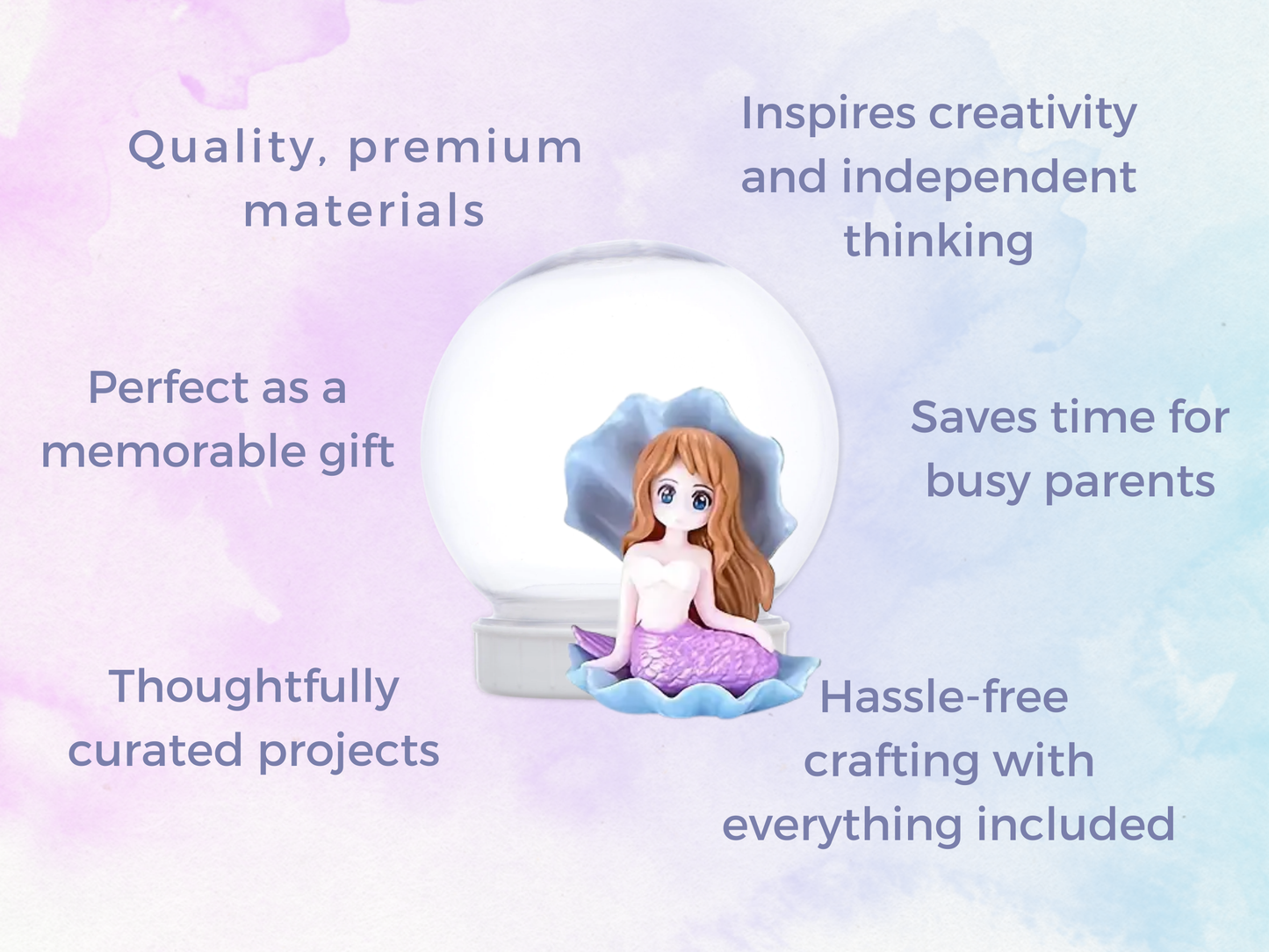 Enchanted Mermaid with Clam Shell Snow Globe Kit