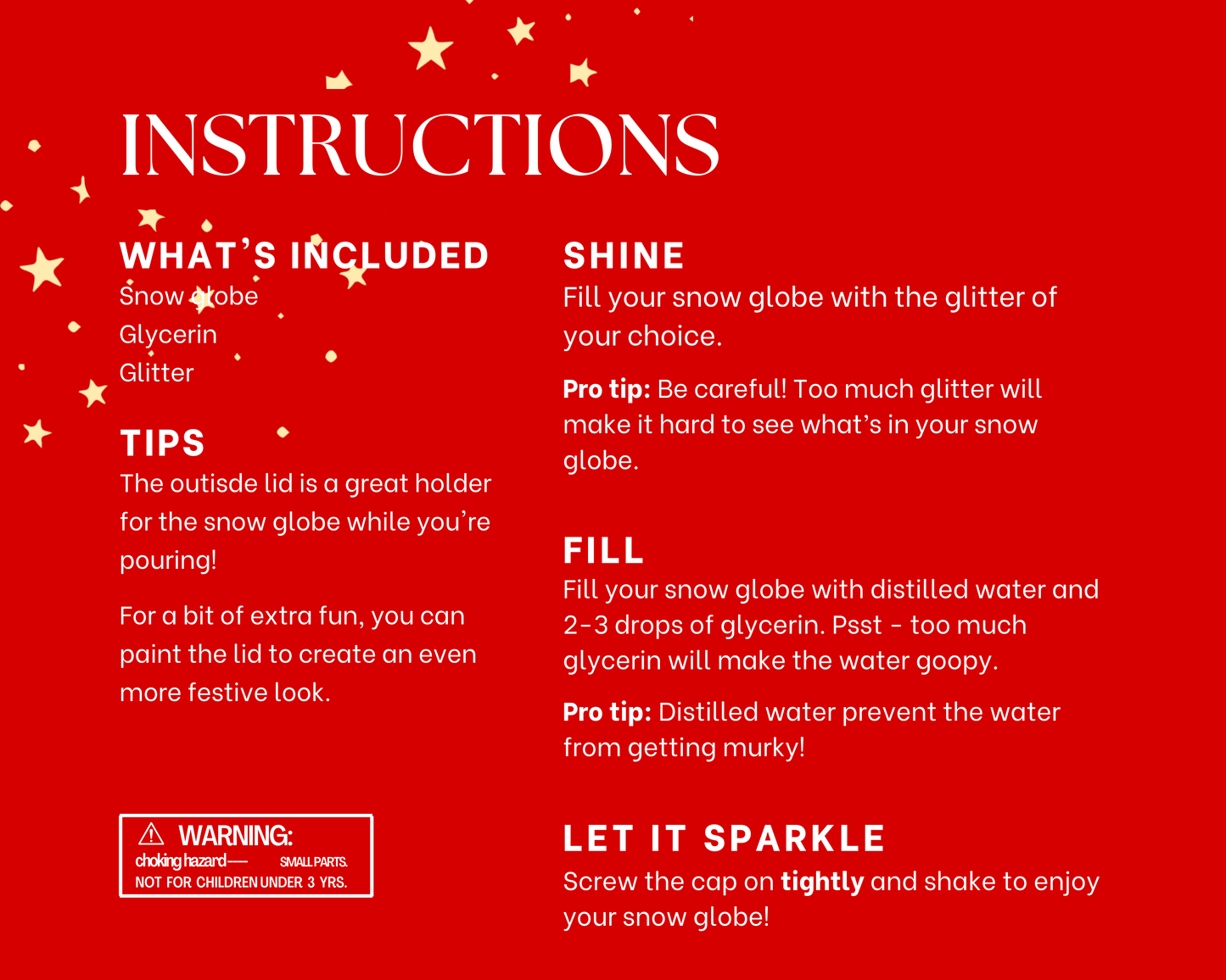 Santa DIY Shatterproof Snow Globe Craft Kit