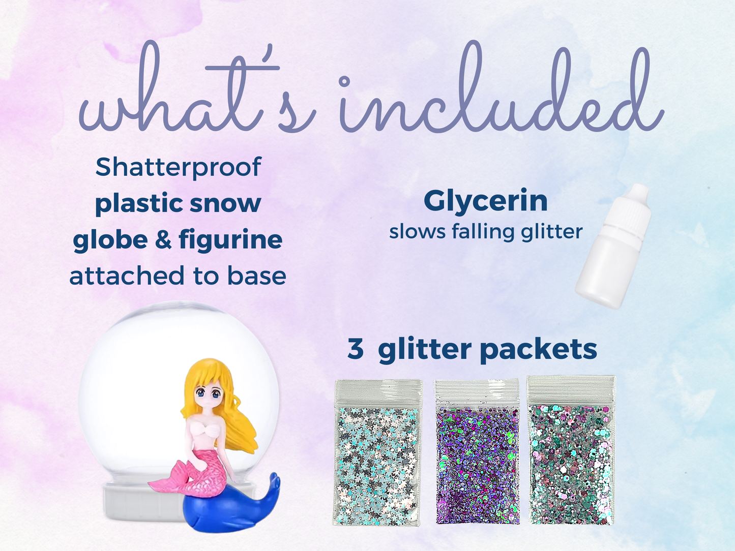 Adventurous Mermaid with Whale Snow Globe Kit