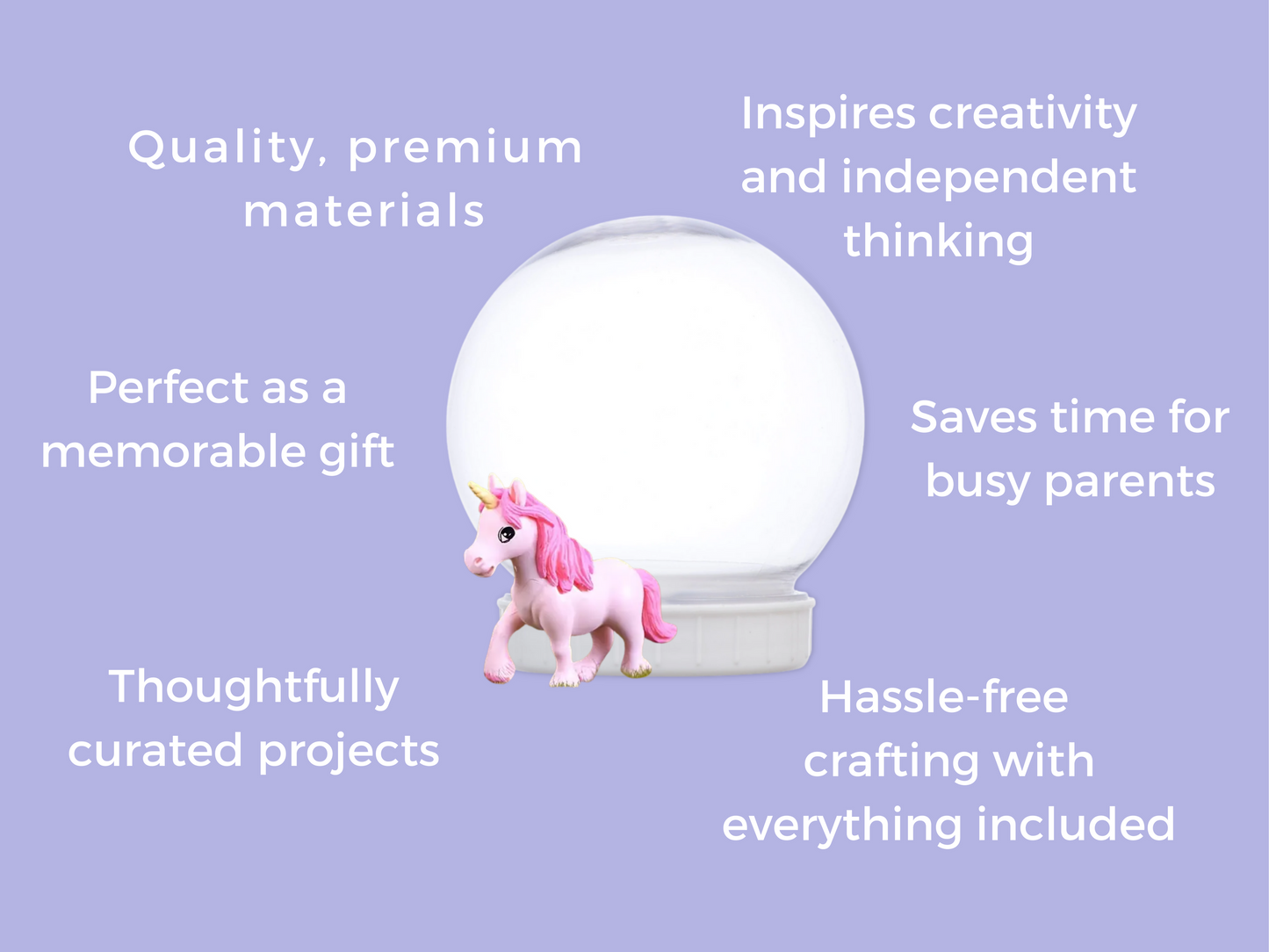 Sparkling Pink Unicorn Snow Globe Kit
