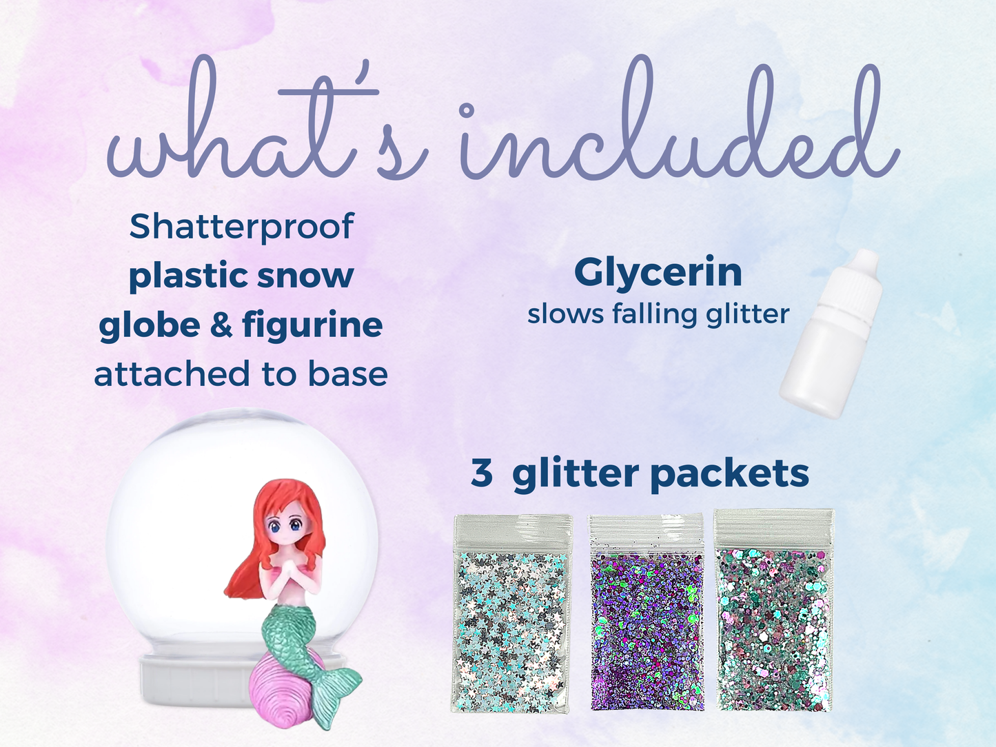 Magical Mermaid with Pink Shell Snow Globe Kit