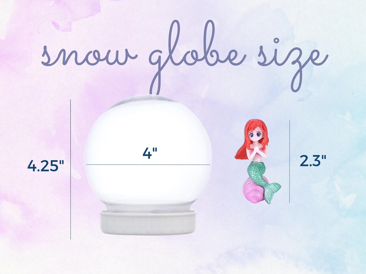 Magical Mermaid with Pink Shell Snow Globe Kit