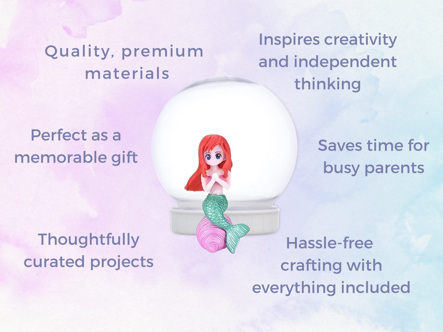 Magical Mermaid with Pink Shell Snow Globe Kit