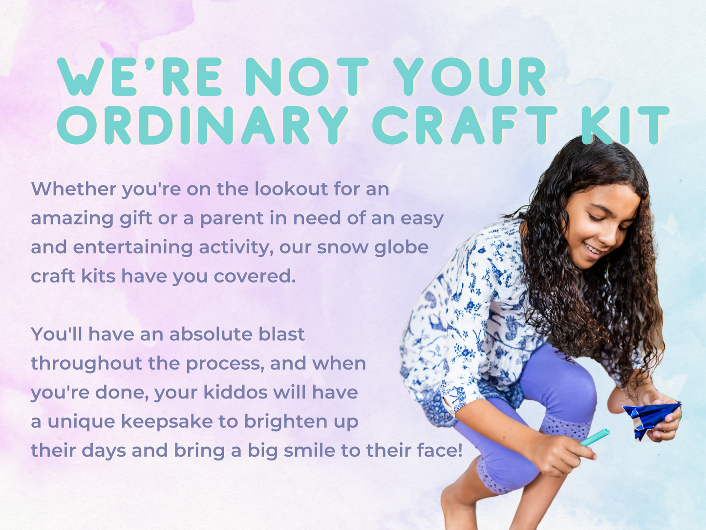 Adventurous Mermaid with Whale Snow Globe Kit