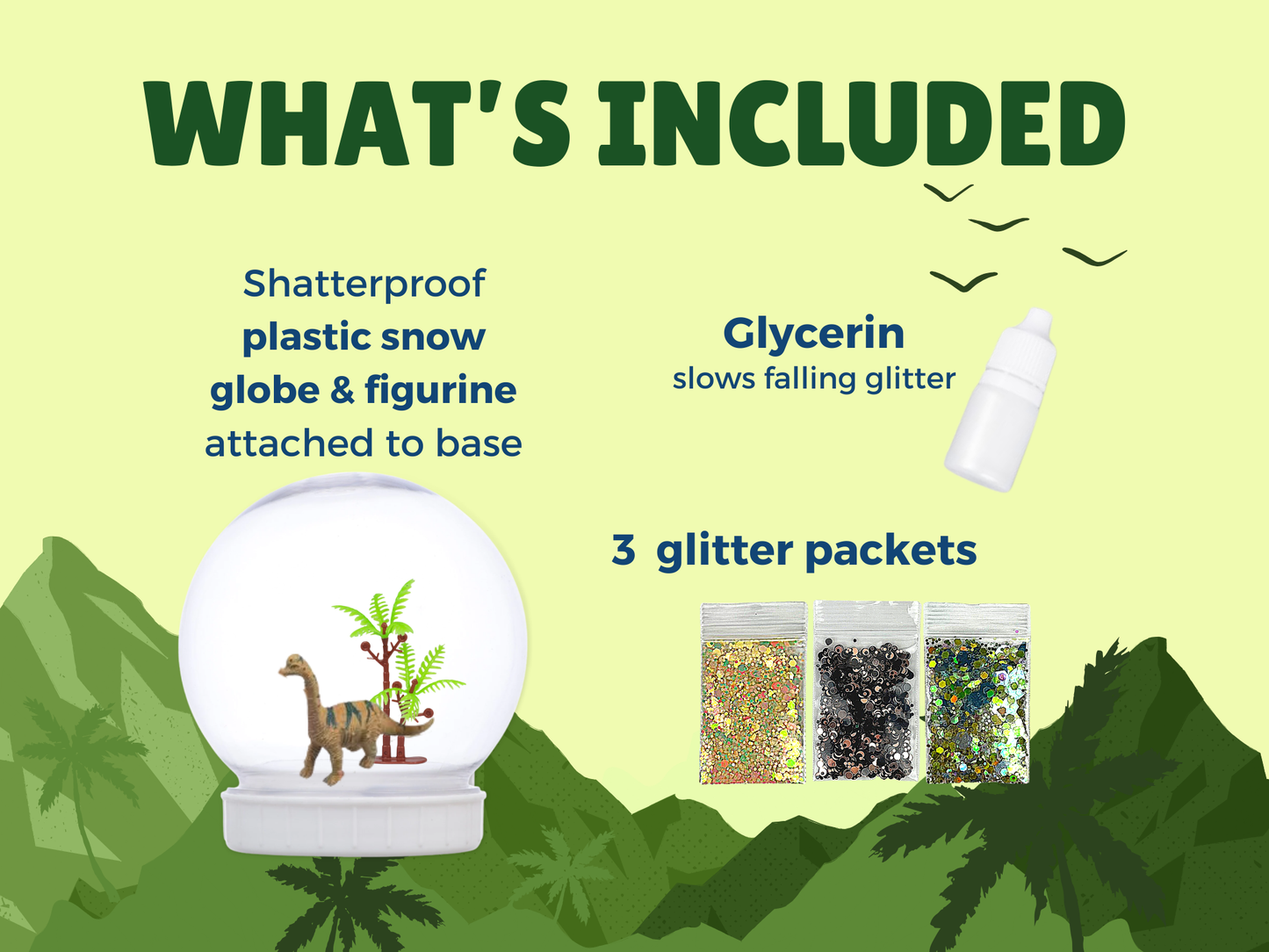 Mighty Brachiosaurus Dinosaur Snow Globe Kit