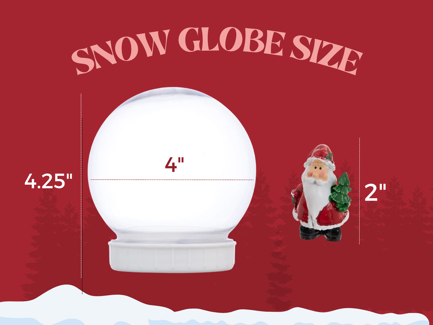 Festive Santa with Christmas Tree Snow Globe Kit