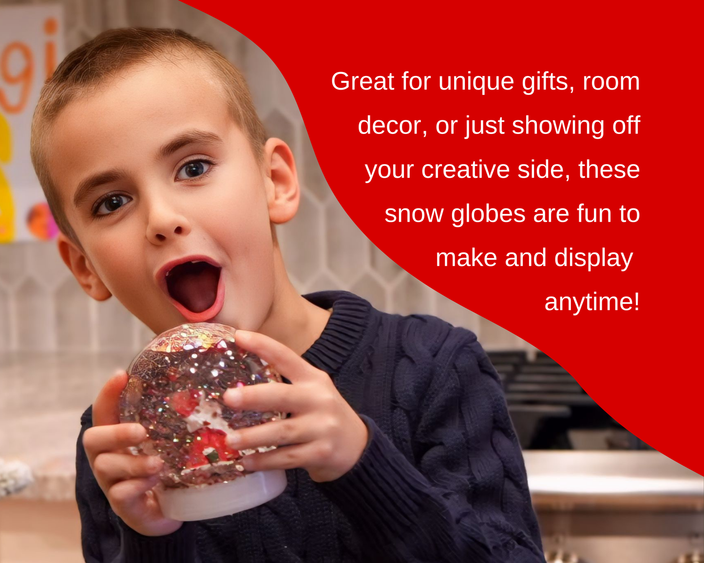 Santa DIY Shatterproof Snow Globe Craft Kit