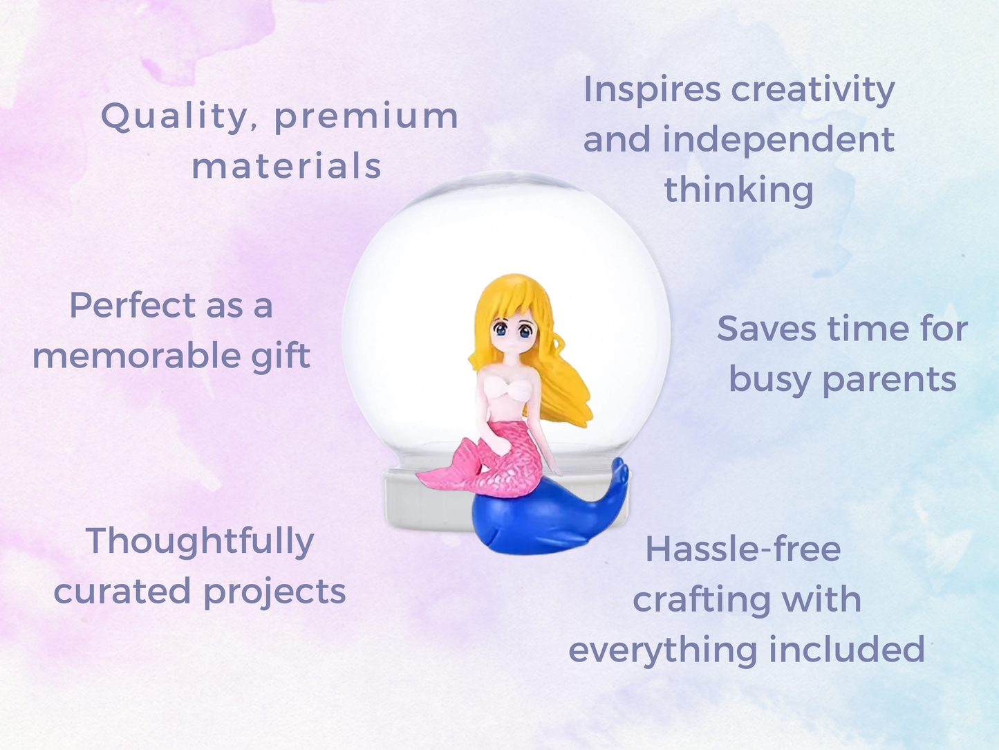 Adventurous Mermaid with Whale Snow Globe Kit