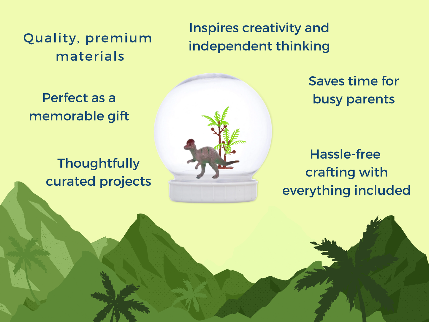 Fierce Dilophosaurus Dinosaur Snow Globe Kit