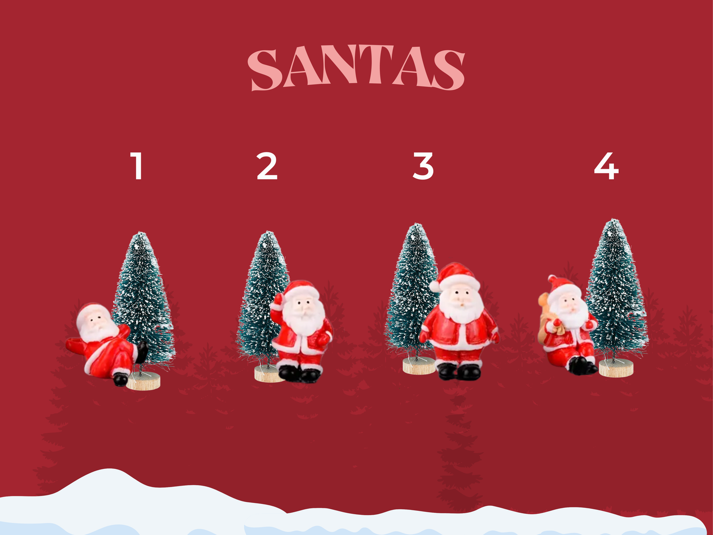 Classic Santa with Tree Snow Globe Kit