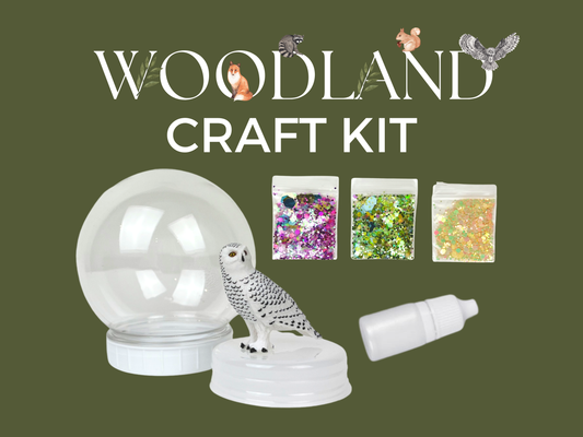 Snowy Owl Woodland Shatterproof Snow Globe Craft Kit